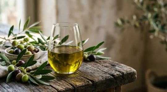 Identificazione visiva dell'olio extravergine di oliva di qualità con oliva fresca