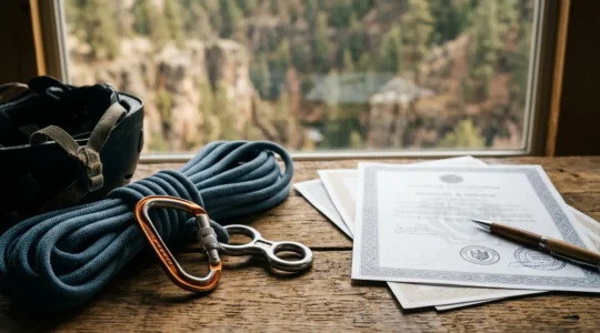 Verifica delle qualificazioni professionali di una guida di canyoning prima della prenotazione